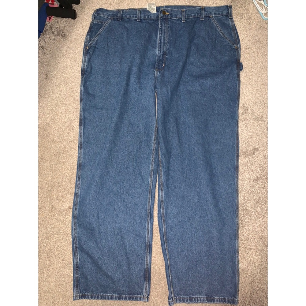 Carhartt B13 STW Original Dungaree Fit Carpenter Jeans Mens 48x32 Stonewash Blue